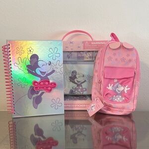 Minnie Mouse Pink Notebook / Pencil Case Set